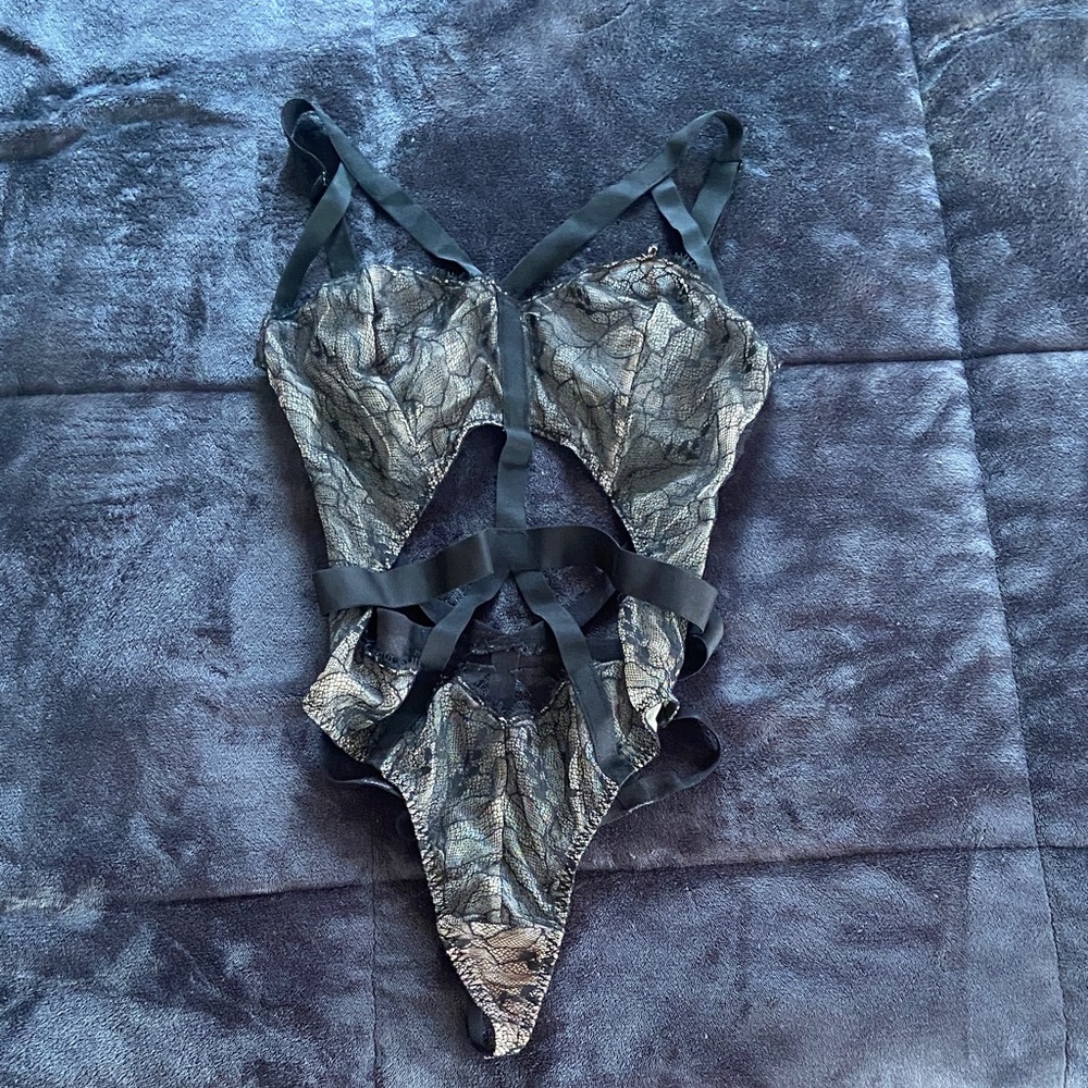 Victoria's Secret Black and Cream Lingerie